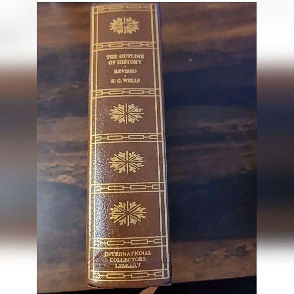 The Outline of History Revised H.G. Wells-G.P. Wells Hardbound w/ Embellishment